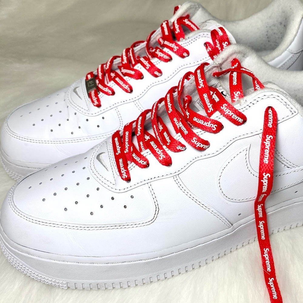 Supreme Nike Air Force 1 Sneakers Low Mini Box Logo White - Picture 3 of 10